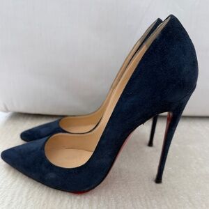 Christian Louboutin So Kate Heel in Navy Suede